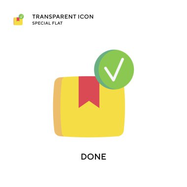 Vektör simgesini tamamladım. Düz çizim. EPS 10 vektörü.
