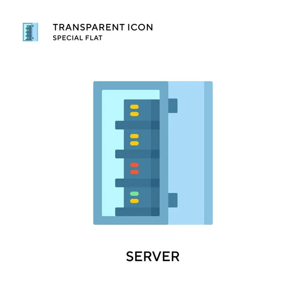 Server Vector Icon Flat Style Illustration Eps Vector — Stock Vector