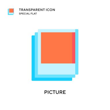 Resim vektör simgesi. Düz çizim. EPS 10 vektörü.