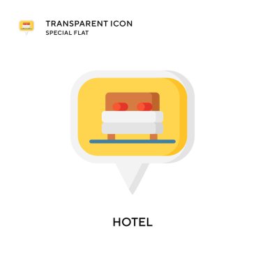 Otel vektör simgesi. Düz çizim. EPS 10 vektörü.