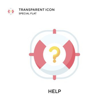 Vektör simgesine yardım et. Düz çizim. EPS 10 vektörü.