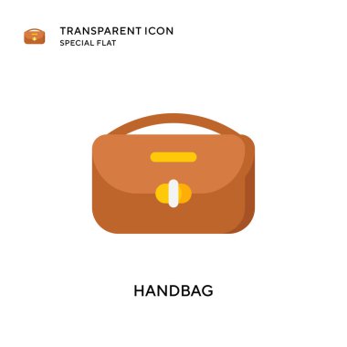 Çanta vektör simgesi. Düz çizim. EPS 10 vektörü.