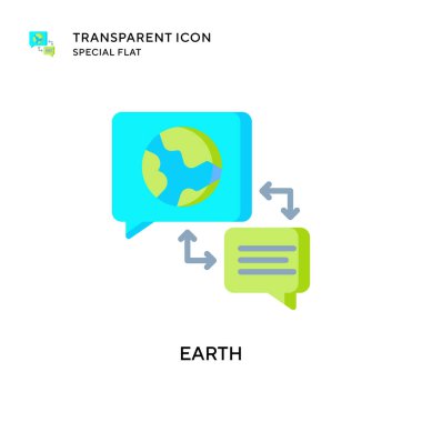 Dünya vektör simgesi. Düz çizim. EPS 10 vektörü.