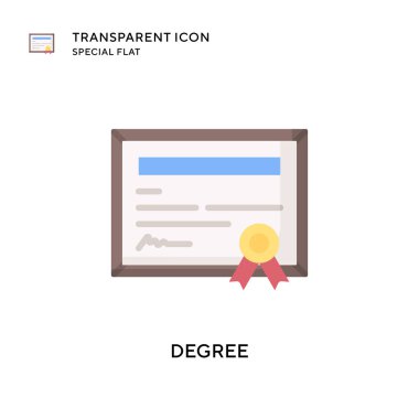 Derece vektör simgesi. Düz çizim. EPS 10 vektörü.