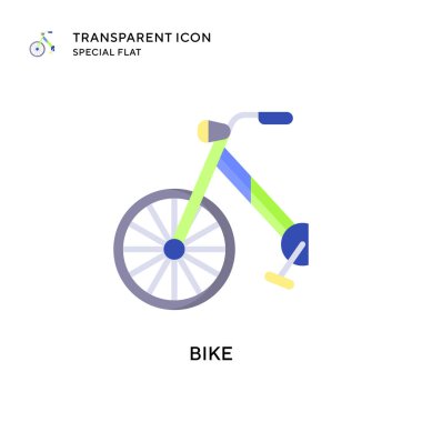 Bisiklet vektör simgesi. Düz çizim. EPS 10 vektörü.