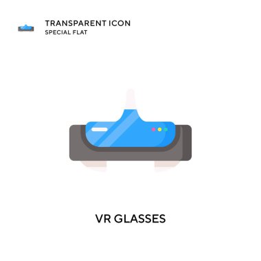 VR gözlük vektör simgesi. Düz çizim. EPS 10 vektörü.