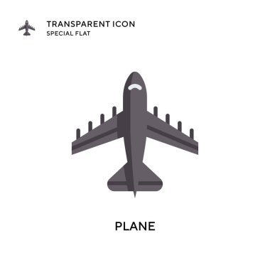 Düzlem vektör simgesi. Düz çizim. EPS 10 vektörü.