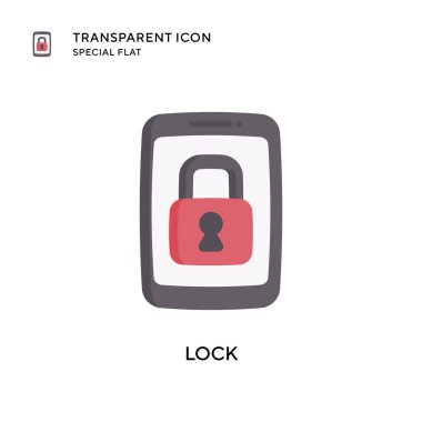 Vektör simgesini kilitle. Düz çizim. EPS 10 vektörü.