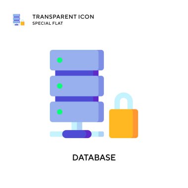 Veritabanı vektör simgesi. Düz çizim. EPS 10 vektörü.