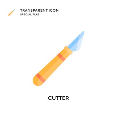 Kesici vektör simgesi. Düz çizim. EPS 10 vektörü.