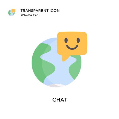 Sohbet vektörü simgesi. Düz çizim. EPS 10 vektörü.