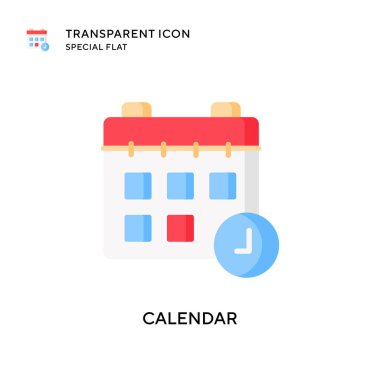 Takvim vektör simgesi. Düz çizim. EPS 10 vektörü.