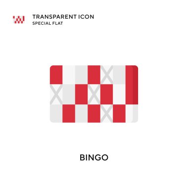 Bingo vektör simgesi. Düz çizim. EPS 10 vektörü.