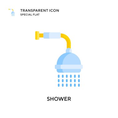 Duş vektör simgesi. Düz çizim. EPS 10 vektörü.