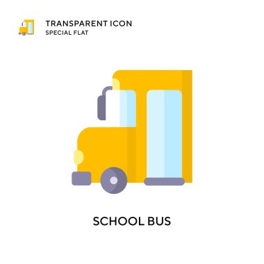 Okul servisi vektör simgesi. Düz çizim. EPS 10 vektörü.