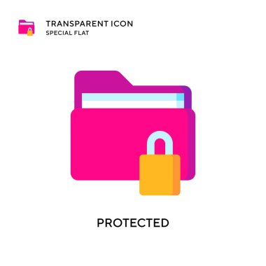 Koruyucu vektör simgesi. Düz çizim. EPS 10 vektörü.