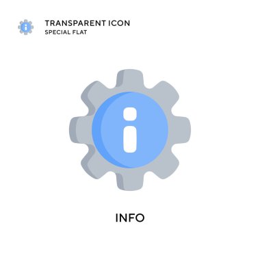 Bilgi vektör simgesi. Düz çizim. EPS 10 vektörü.