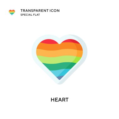 Kalp vektör simgesi. Düz çizim. EPS 10 vektörü.