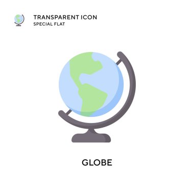 Dünya vektör simgesi. Düz çizim. EPS 10 vektörü.