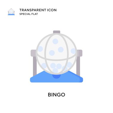 Bingo vektör simgesi. Düz çizim. EPS 10 vektörü.