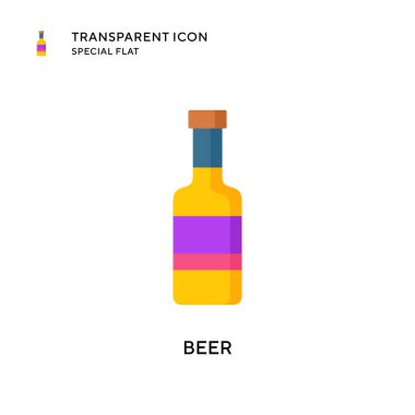 Bira vektör simgesi. Düz çizim. EPS 10 vektörü.