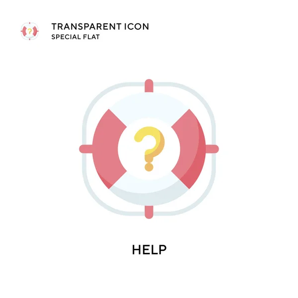 Ícone Vetorial Ajuda Ilustração Estilo Plano Vetor Eps —  Vetores de Stock
