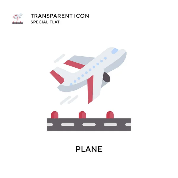 Plane Vector Icon Flat Style Illustration Eps Vector — Stock Vector