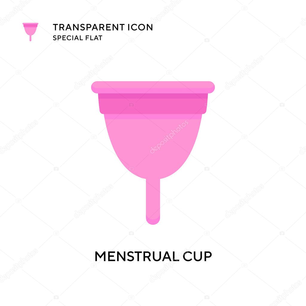 Menstrual cup vector icon. Flat style illustration. EPS 10 vector.