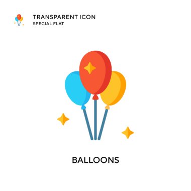 Balon vektör simgesi. Düz çizim. EPS 10 vektörü.