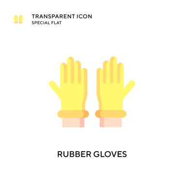 Lastik eldiven vektör ikonu. Düz çizim. EPS 10 vektörü.