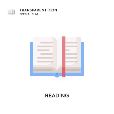 Vektör simgesi okunuyor. Düz çizim. EPS 10 vektörü.