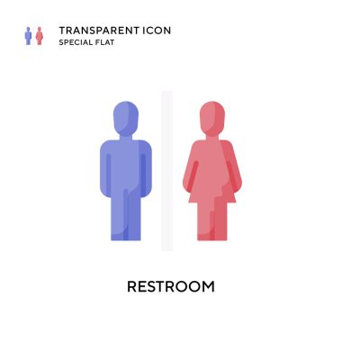 Tuvalet vektör simgesi. Düz çizim. EPS 10 vektörü.