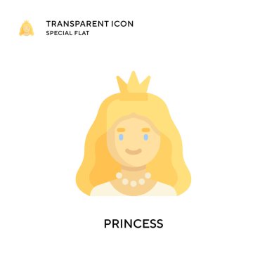 Prenses vektör ikonu. Düz çizim. EPS 10 vektörü.