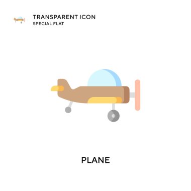 Düzlem vektör simgesi. Düz çizim. EPS 10 vektörü.