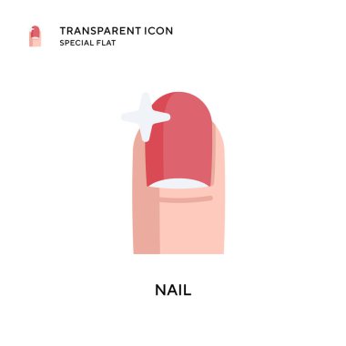 Tırnak vektör simgesi. Düz çizim. EPS 10 vektörü.