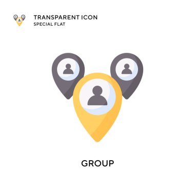 Grup vektör simgesi. Düz çizim. EPS 10 vektörü.