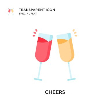 Şerefe vektör ikonu. Düz çizim. EPS 10 vektörü.