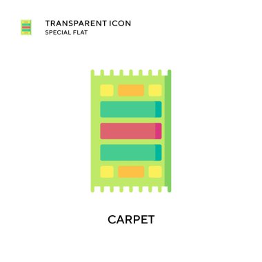Halı vektör simgesi. Düz çizim. EPS 10 vektörü.