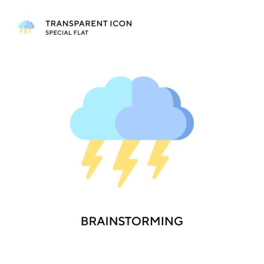 Beyin fırtınası vektör simgesi. Düz çizim. EPS 10 vektörü.