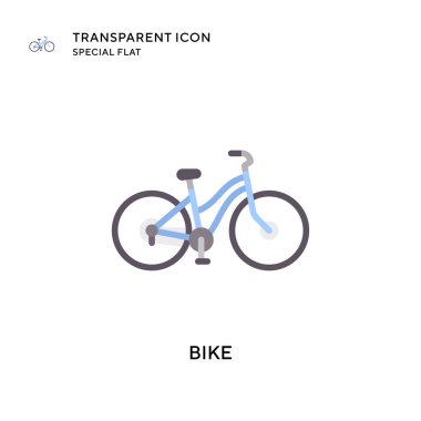 Bisiklet vektör simgesi. Düz çizim. EPS 10 vektörü.