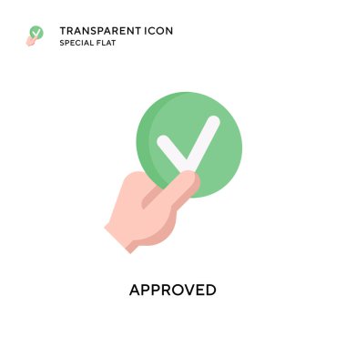 Onaylanmış vektör simgesi. Düz çizim. EPS 10 vektörü.