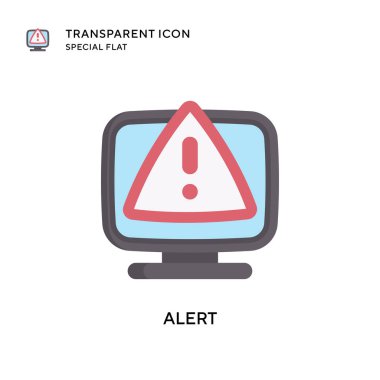 Vektör simgesini uyarın. Düz çizim. EPS 10 vektörü.