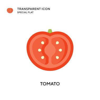 Domates vektör simgesi. Düz çizim. EPS 10 vektörü.