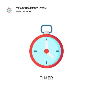 Zamanlayıcı vektör simgesi. Düz çizim. EPS 10 vektörü.