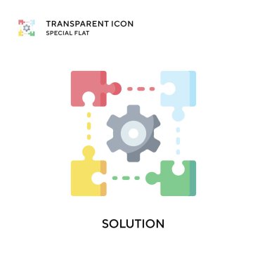 Çözüm vektör simgesi. Düz çizim. EPS 10 vektörü.
