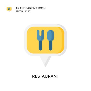 Restoran vektör simgesi. Düz çizim. EPS 10 vektörü.