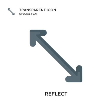 Vektör simgesini yansıt. Düz çizim. EPS 10 vektörü.