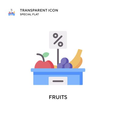 Meyve vektör simgesi. Düz çizim. EPS 10 vektörü.