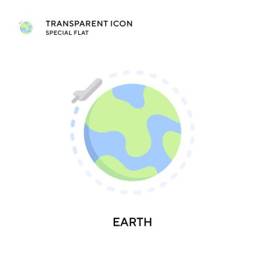 Dünya vektör simgesi. Düz çizim. EPS 10 vektörü.