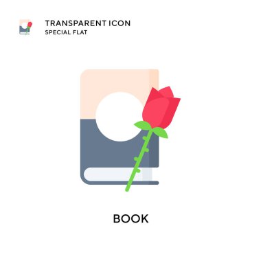 Kitap vektör simgesi. Düz çizim. EPS 10 vektörü.